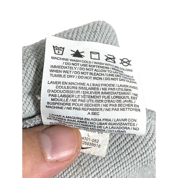 Nike Just Do It Spell Out Capri Pants Dri Fit Joggers Gray Blue Womens Large L - Picture 9 of 10